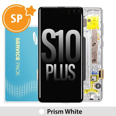Tecguru_Samsung Galaxy S10 Plus G975F OLED Screen Replacement Digitizer GH82-18849J (Service Pack)-Ceramic White Tecguru_Samsung Galaxy S10 Plus G975F OLED Screen Replacement Digitizer GH82-18849J (Service Pack)-Ceramic White